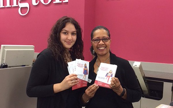 Ladies showing retail campaigns